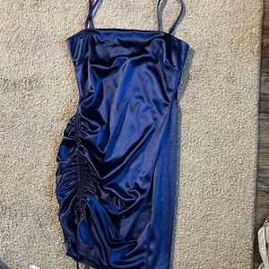Windsor Midnight Blue Satin Mini Dress